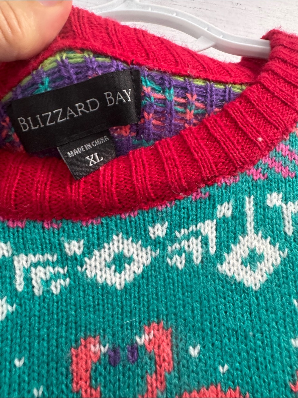 Blizzard Bay XL Flamingo Santa Ugly Christmas Sweater Tropical Holiday Coastal - Picture 7 of 11